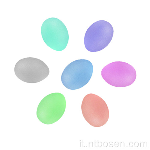 Materiale TPR a forma di uovo a forma di uovo Stress Grip Sfera Stress Swishy Allevia le sfere